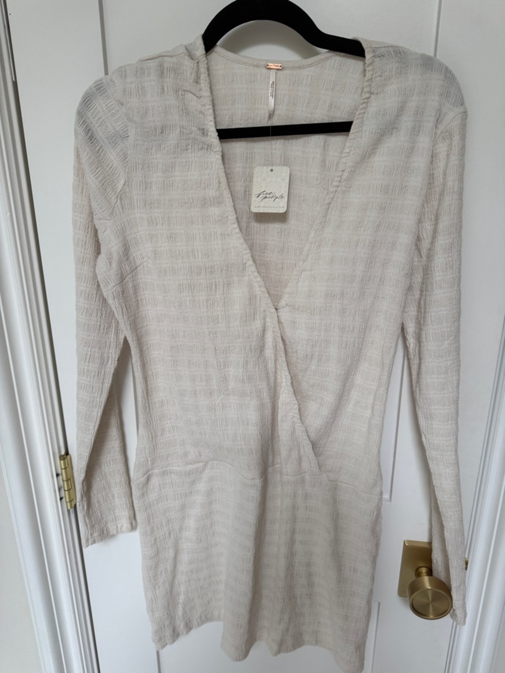 Light Cream Knit‎ Wrap Tunic